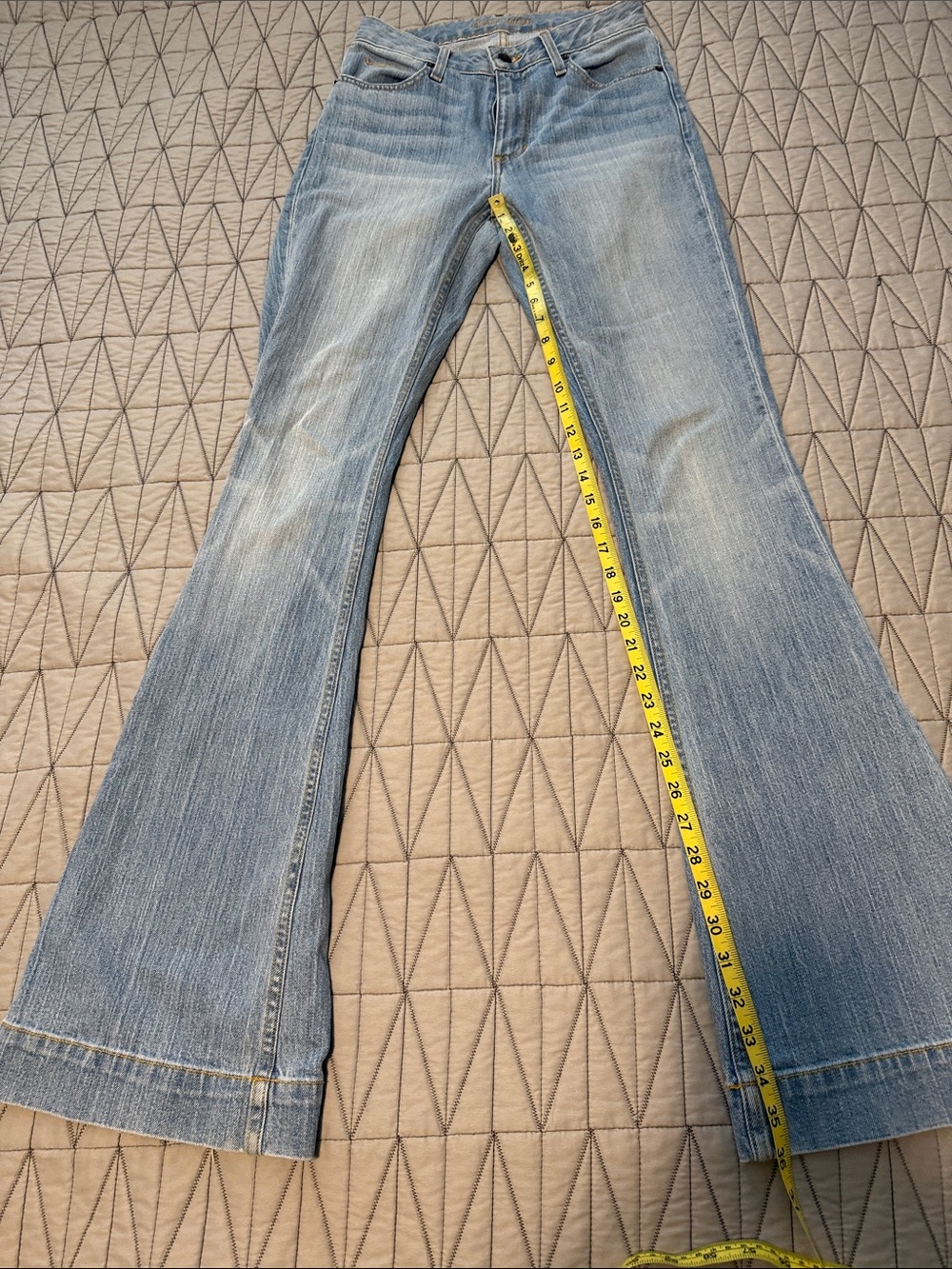Kimes Ranch Jennifer Light Blue Flare Jeans with Contrast Stitching - Picture 3 of 6